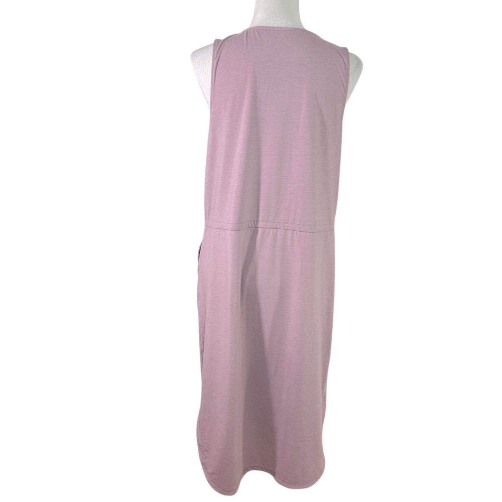 Garnet Hill Recycled Easy Knit Tank Dress in Purple Size Medium Knee Length - Picture 7 of 8